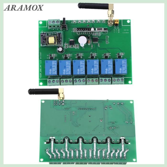 Rf Module Relais ARAMOX Interrupteur à distance RF Module de Relais à 6 Canaux momentané ...