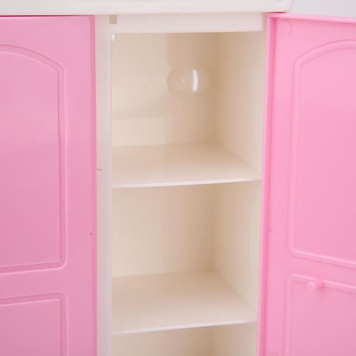 Armoire De Poupée 11.5 Pouces Avec 101 Accessoires - Robes, Chaussures, Sacs - Jeu D'Imitation