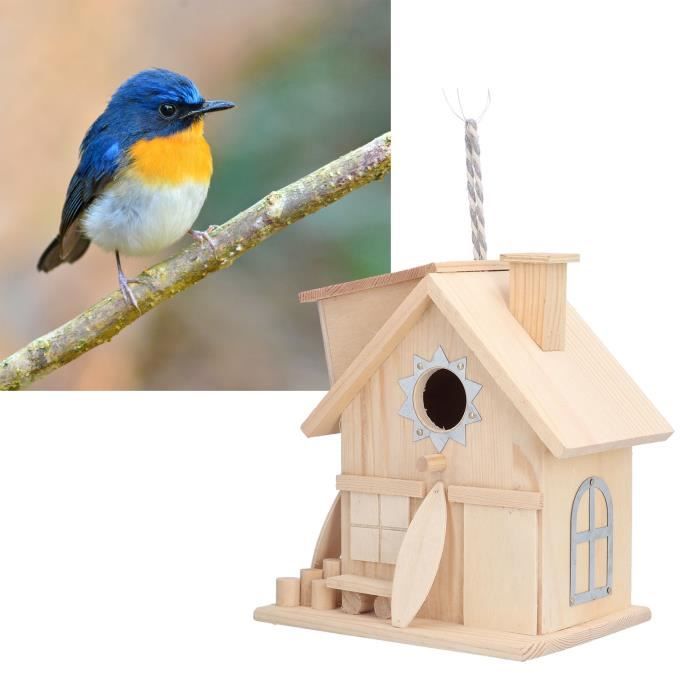Nichoir Pour Arbre Résine Extérieure - Décoration Jardin Colorée Pour Colibri Et Oiseaux Bleus - Élégant Et Résistant