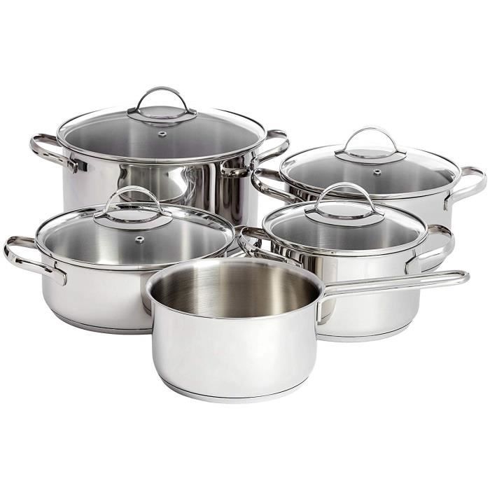 Basics Ensemble De Batterie De Cuisine 9 l ments En Acier Inoxydable basics-ensemble-de-batterie-de-cuisine-9-l-ments-en-acier-inoxydable