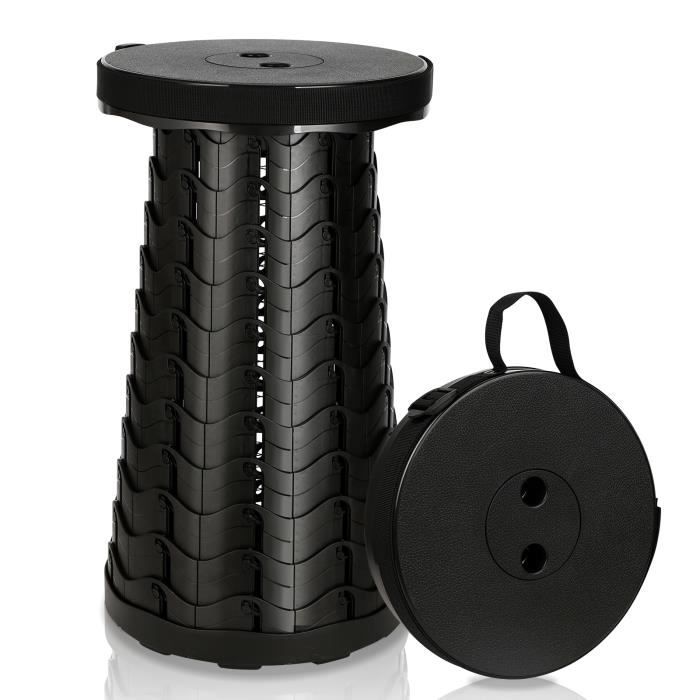 Hengda Tabouret Pliant Tabouret Retractable Portable Noir Tabouret de Camping pour La Pêche/BBQ/Intérieur/Activités Plein Charge 2 Hengda Tabouret Pliant Tabouret Retractable Portable Noir Tabouret de Camping pour La Pêche/BBQ/Intérieur/Activités Plein Charge 2