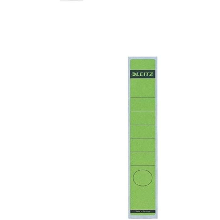 Étiquettes Autocollantes Leitz Pour Classeurs 80mm - 61,5x285mm - Lot De 10 - Bleu - Grande Surface D'Écriture