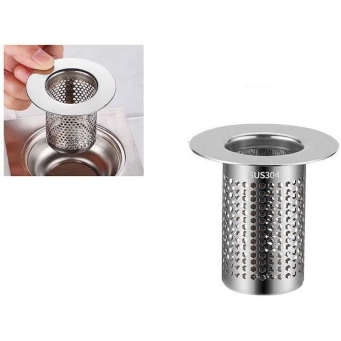 Passoire à Cheveux Invisible En Acier Inoxydable Gris Avec Noyau En