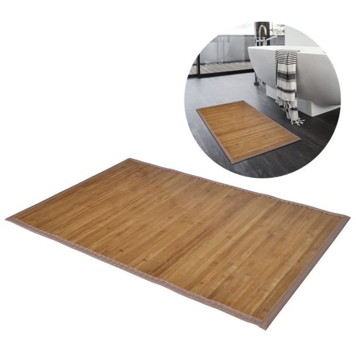 MSV Tapis bambou bleu 60 x 90 cm
