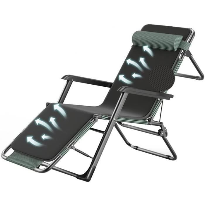 Oreiller D'appui-tête Pour Chaise Longue Et Transat - Coussin Kaki, Sangle Réglable, Imperméable, 28x40cm