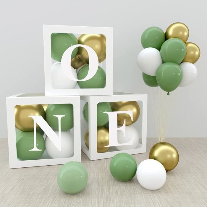 Accessoires Photo Anniversaire 24 Pièces Vert Sauge - Cartes, Bâtonnets, Stickers - Déco Fête Adulte/enfant