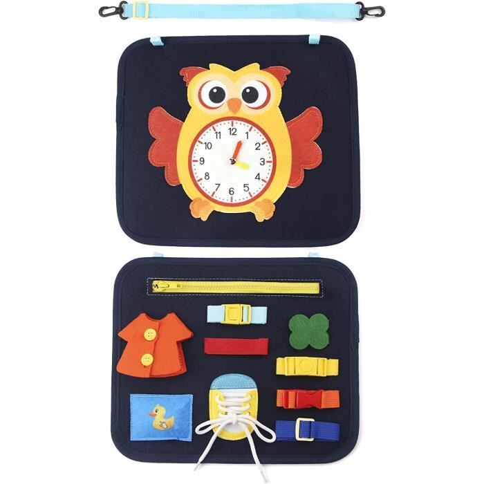 Busy Board Montessori - Tableau D'activités 10 En 1 En Feutre - Jouet éducatif Sensoriel Pour Enfants 1-3 Ans - 7