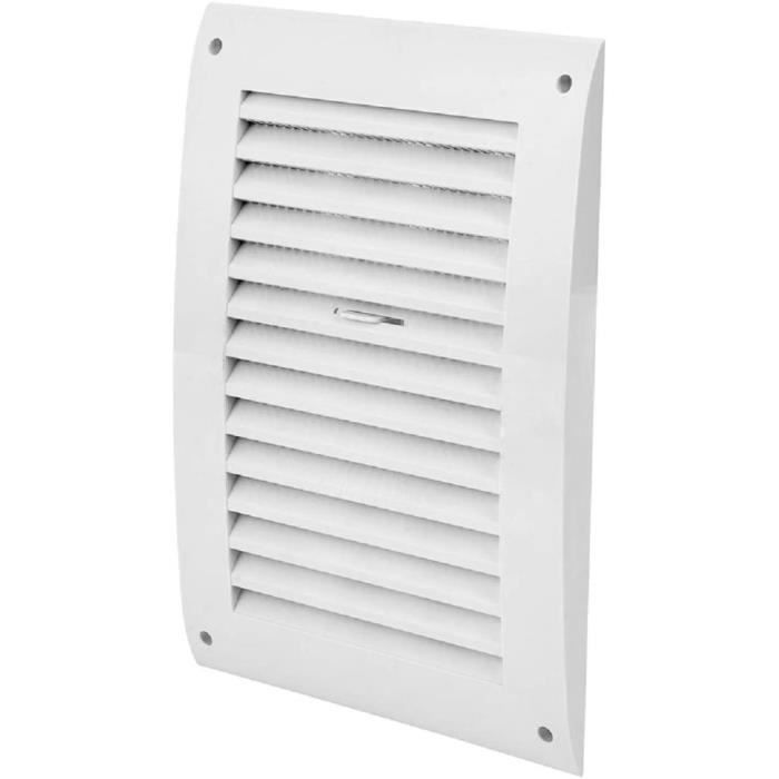 Grille D'aération Latérale Blanche Pour Camping-car/caravane - Dimensions 294x134 Mm - Avec Vis D'installation