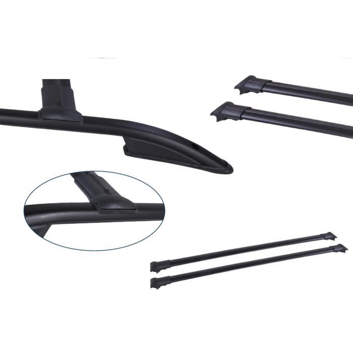 Barres De Toit Transversales Noires Pour VW Caddy 2004 - Facile à Monter, 30 Min, Kit Complet