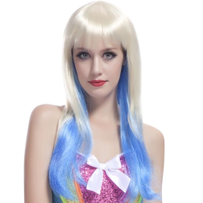 Perruque tie and dye gris deals