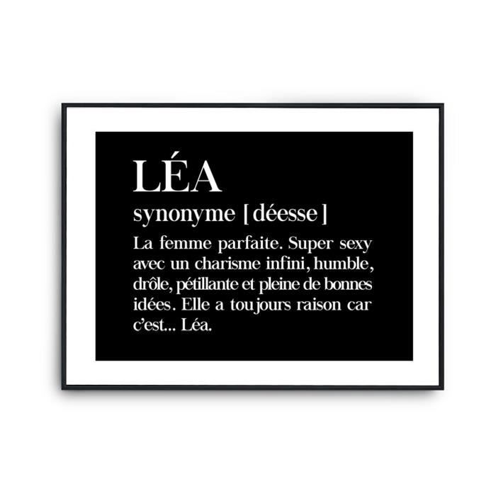 Affiche - Léa - Humour - Papier 310 g/m² - A3 - Décoration Murale ...