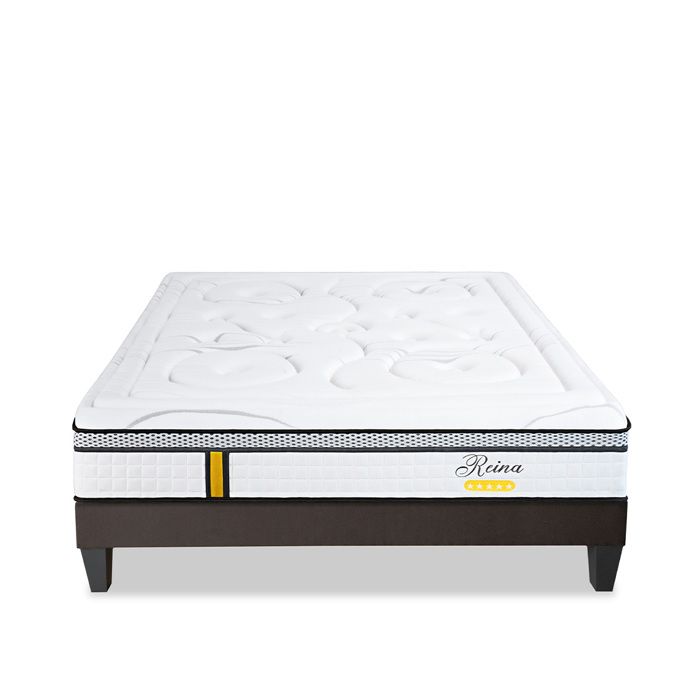 Ensemble Reina 2.0 140x190 cm Matelas Ressorts ensachés + Sommier Bois Ensemble Reina 2.0 140x190 cm Matelas Ressorts ensachés + Sommier Bois