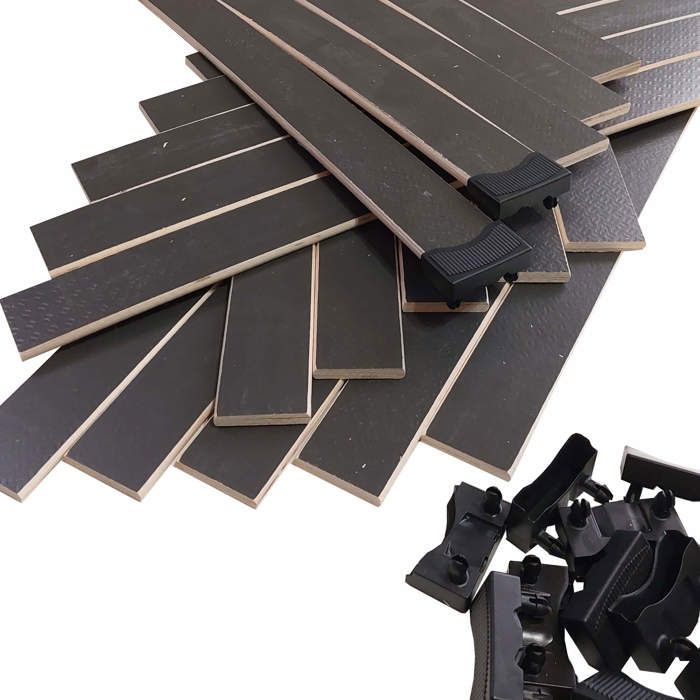 30 lattes grises + embouts - 680x48x8 mm - lit 140 - pour sommier / bz / clic clac