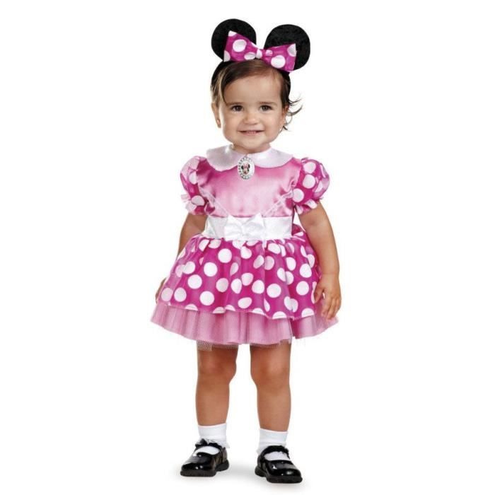 Costume bébé Minnie Mouse - Tenue MinnieMouse pour bébé - Couleur: Zwart &  Rouge 