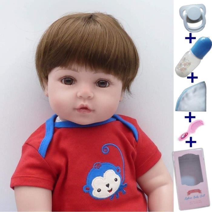 XCTLZG Poupée bébé garçon Look Vrai Silicone 22 Pouces réaliste Cor