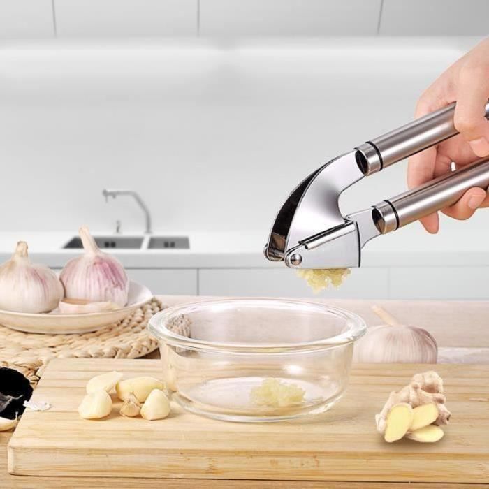 KAITION Presse-ail En Acier Inoxydable, Écraseur Haut De Gamme & Trancheuse D'Ail - Étanche