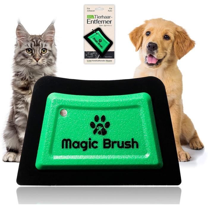 Magic Brush - Brosse anti-poils pour chien et chat - Pour enlever