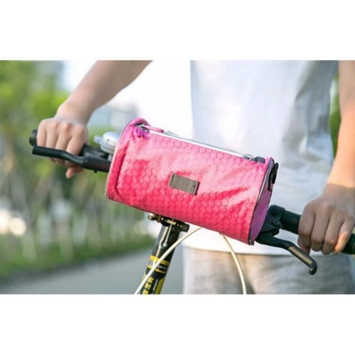 Pliant Sac De Guidon Velo Vtt Sac A Panier Sacoche A Velo Sacoche Cyclisme Bag Avec Une Pochette Transparent Pour Carte Gps Rose Prix Pas Cher Cdiscount