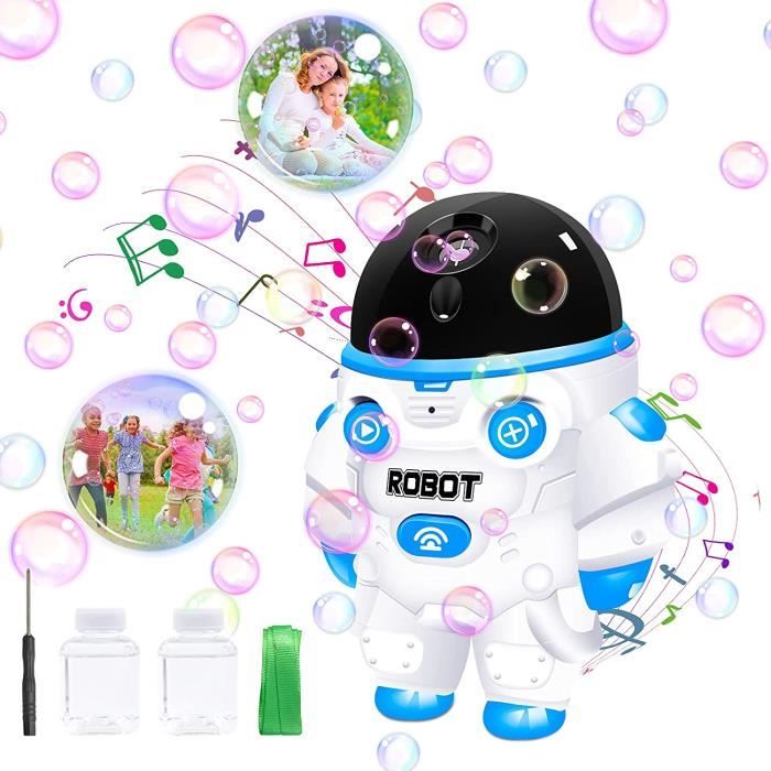Machine à Bulles Automatique - 18 000 Bulles/min, Rotation 75°/360°, Lumière RGB, Réservoir 300ml, Pour Fêtes Et Anniversaires !