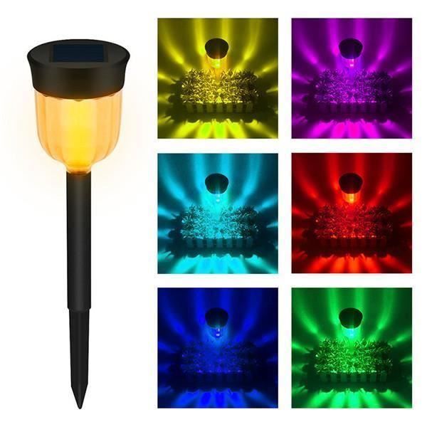 4er Set RGB DEL Solaire Piquet Fourre-Lampes de terrasse boule Projecteur Lampes
