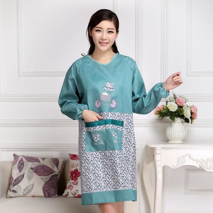 Tablier de cuisine Robe tablier a manches longues robe a manches longues impermeable pour Couple Type WQ 04 Une dimension Cdiscount Maison