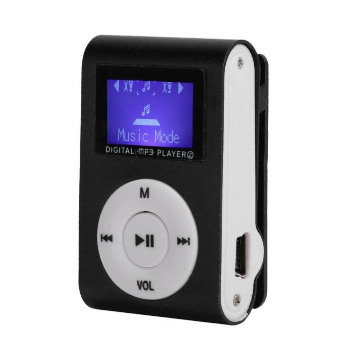 Lecteur MP3 portable HURRISE avec écran LCD et extension de carte mémoire jusqu'à 32 Go - Noir