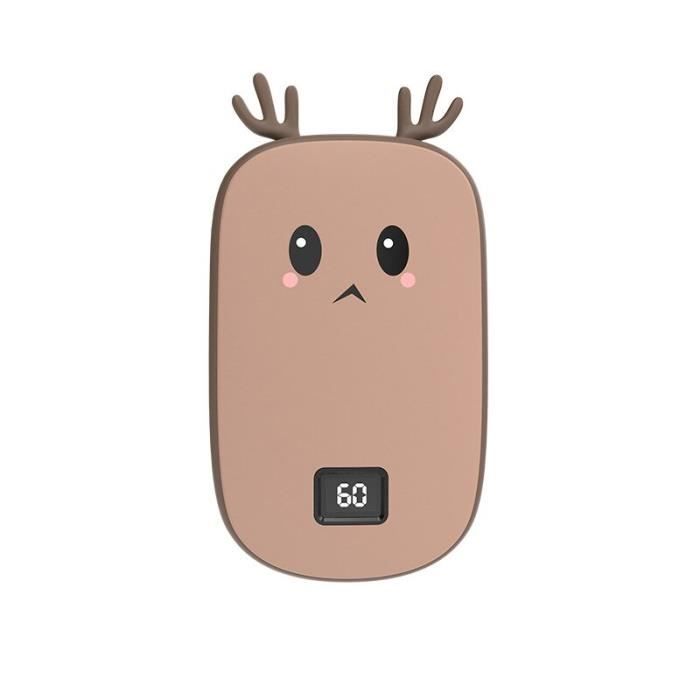 Chauffe-mains Rechargeable 6000 MAh - 2 En 1, 3 Niveaux De Chaleur, Autonomie 20h, Pour Sport Hiver