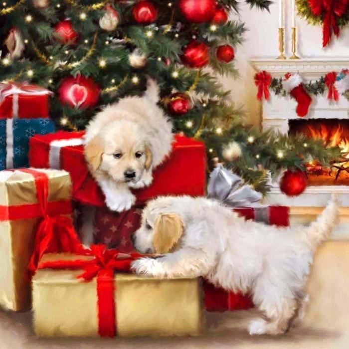 Kit Peinture Diamant 5D Golden Retriever 30x40 Cm - Artisanat DIY Adulte - Décoration Murale Animaux - Diamants Strass