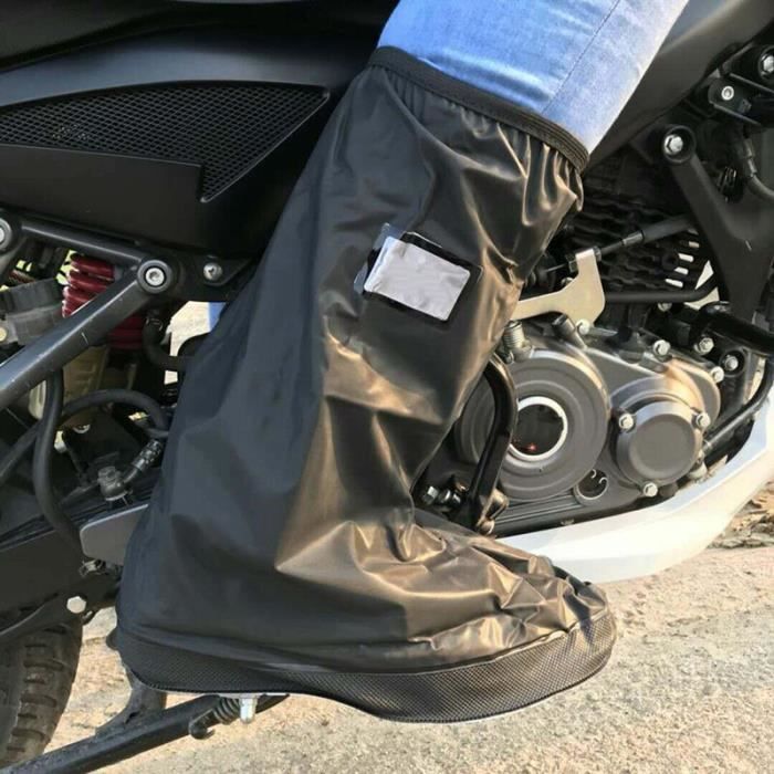 Couvre-Chaussures Imperméables Réutilisables Hommes Femmes - Antidérapants, Taille L 40-42, Noir