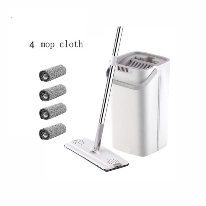 Serpillère,serpillière avec seau, humide et sec, pas de saleté mains libres pour laver le sol