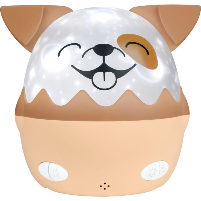 Veilleuse musicale sans fil BIGBEN Chien Projection 360° 13 films 8 mélodies Télécommande Batterie USB C
