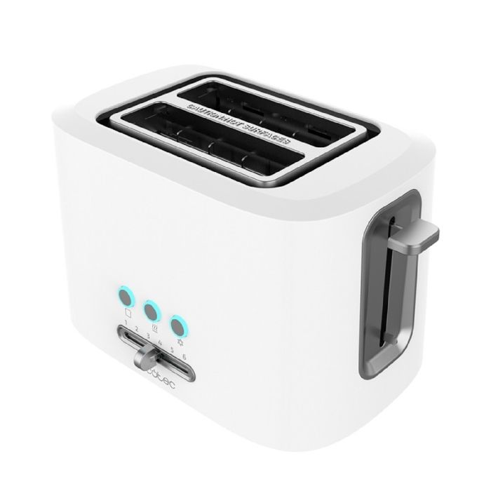 Cecotec Toast&Taste 9000 Double White Grille-pain Toast&Taste 9000 Double en plastique avec 2 fentes extra-larges.