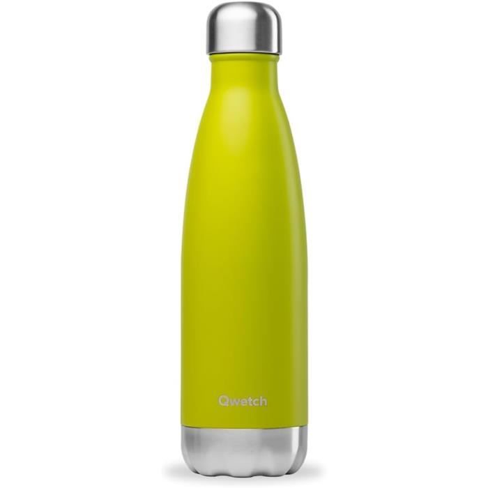 Qwetch - Bouteille Isotherme Arty 500ml - Gourde Nomade Inox - 24h