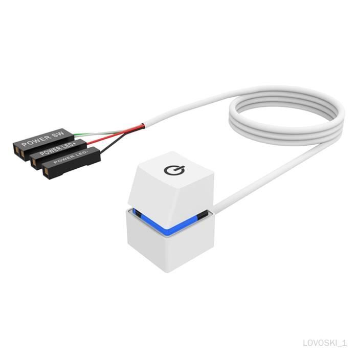 Bouton D'Alimentation Externe Pour PC - Câble 2m, Interrupteur Pour Carte Mère, Remplacement Ou Extension - Accessoire Informatique