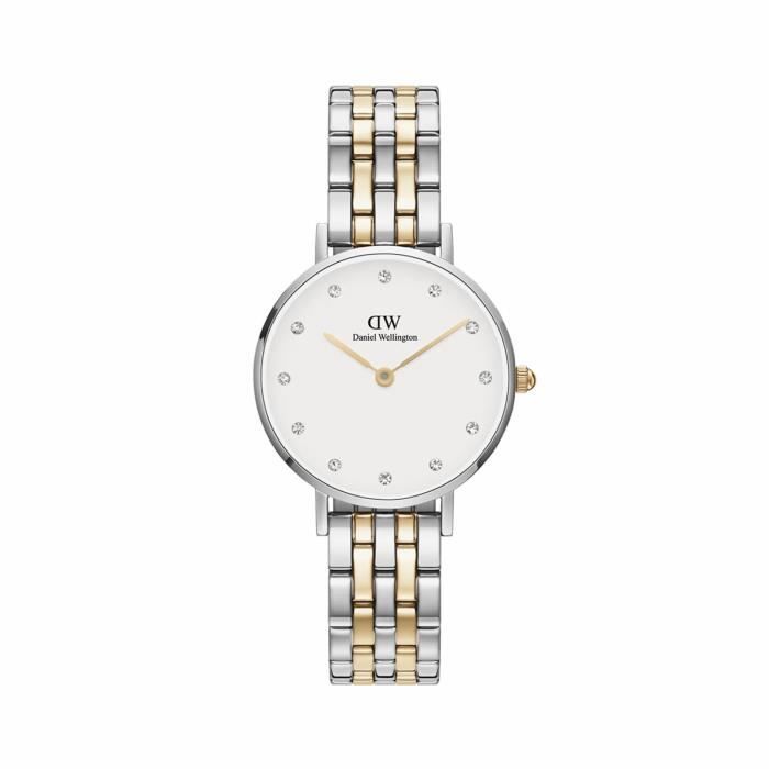 Montre femme - DANIEL WELLINGTON - Petite Lumine - 28 mm - Cadran blanc - Bracelet acier