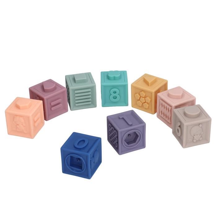 Blocs de construction empilables 14 pièces bébé blocs souples empilant des blocs de construction