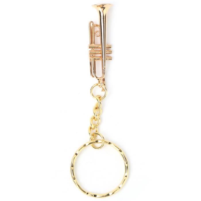 Porte-clés Métal épais – Pendentif Charm Musique, Design Original, Couleur Argent