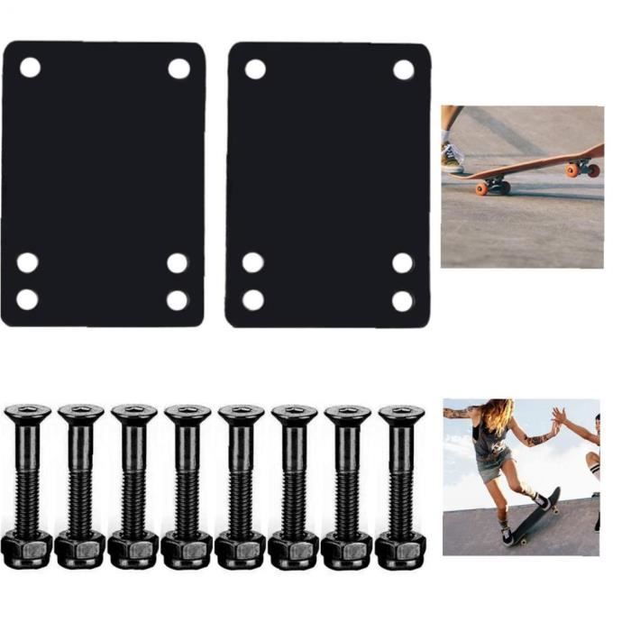 Hemore Skateboard Riser Pads Longboard Bridge de remplacement Matériel de remplacement Boulons