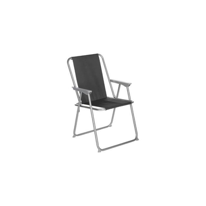 chaise pliante - grecia - 53 x 56 x 75 cm - noir