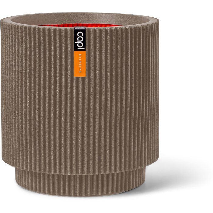 Vase cylindre CAPI EUROPE Groove NL 36 x 38 cm Chaud