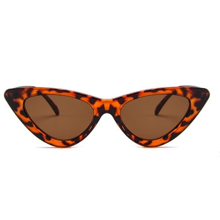 Lunettes De Soleil Lunettes Léopard Elegant UV Protection des yeux marron eye sunglasses
