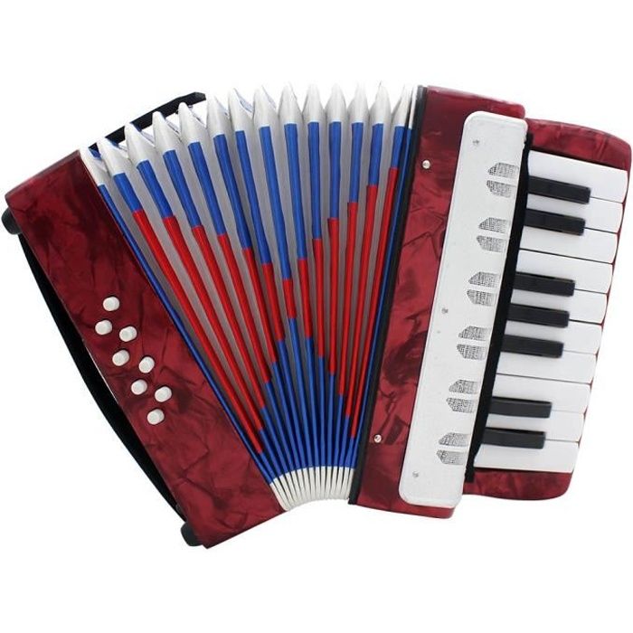 Zetiling Accordéon #1 Instrument de Musique accordéon 17 Basses 8 Basses approprié aux Enfants de débutants étudiants 