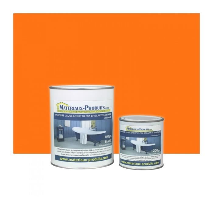 Peinture Laque Epoxy Ultra Brillante Salle de Bain Orange 1kg - Achat /  Vente peinture - vernis Peinture Laque Epoxy Ultra - Cdiscount