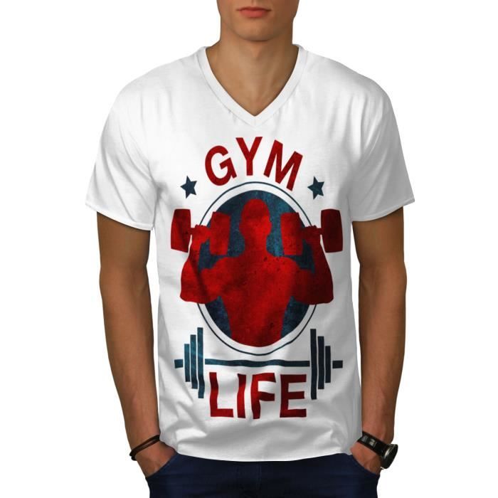 gym la vie faire des exercices sport men  t-shirt à sonnerie | wellcoda