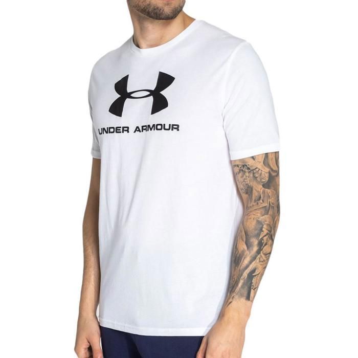 Under Armour Sportstyle Logo Tee 1329590-100 t-shirt pour homme Blanc
