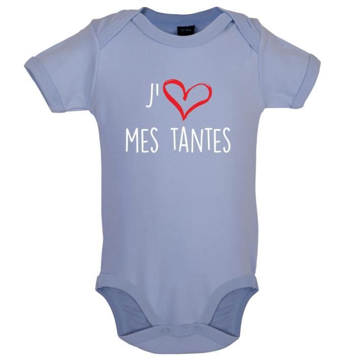 Dressdown J Aime Mes Tante Bebe Body Bleu Ciel Cdiscount Pret A Porter