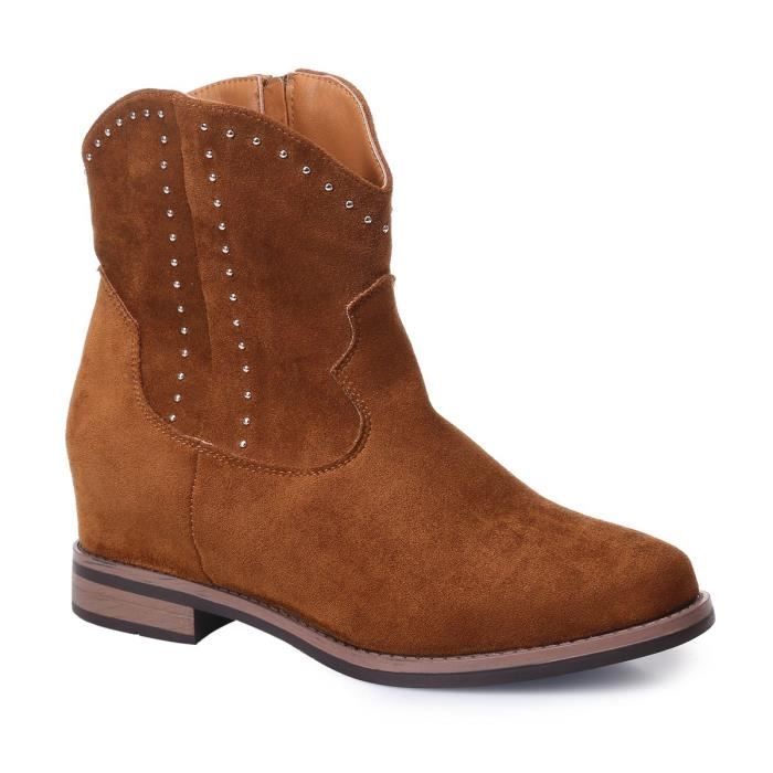 Boots suedine camel Clearance