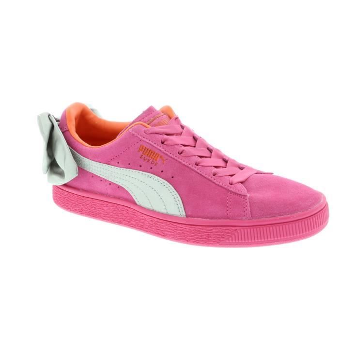 basket puma fille rose