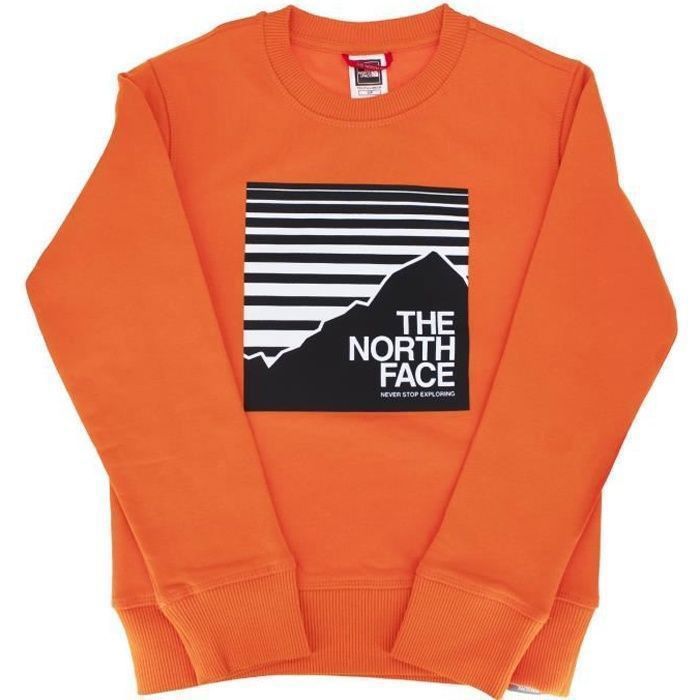 The North Face Sweatshirt Box Drew Peak Orange pour Garcon 37FY