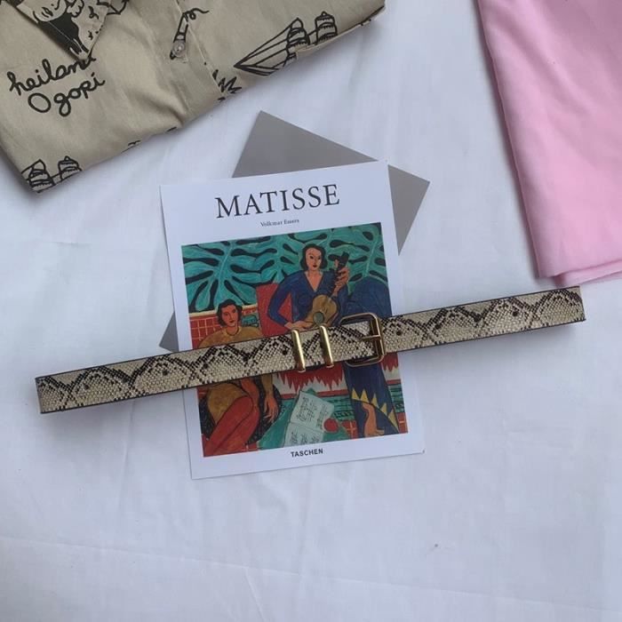 OuLi Store® Lot De 3 Ceintures Fines En Cuir Pour Femme Avec